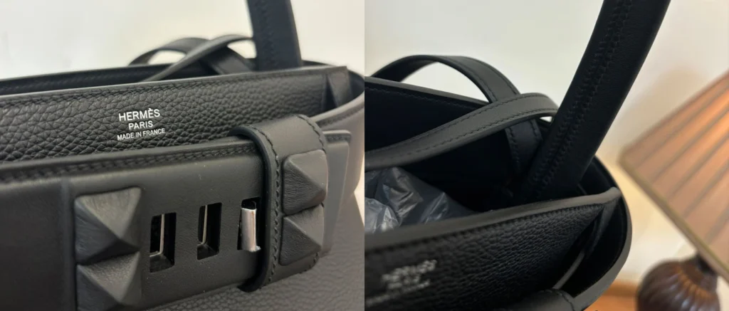 Close-up of the Hermès Medor Bag