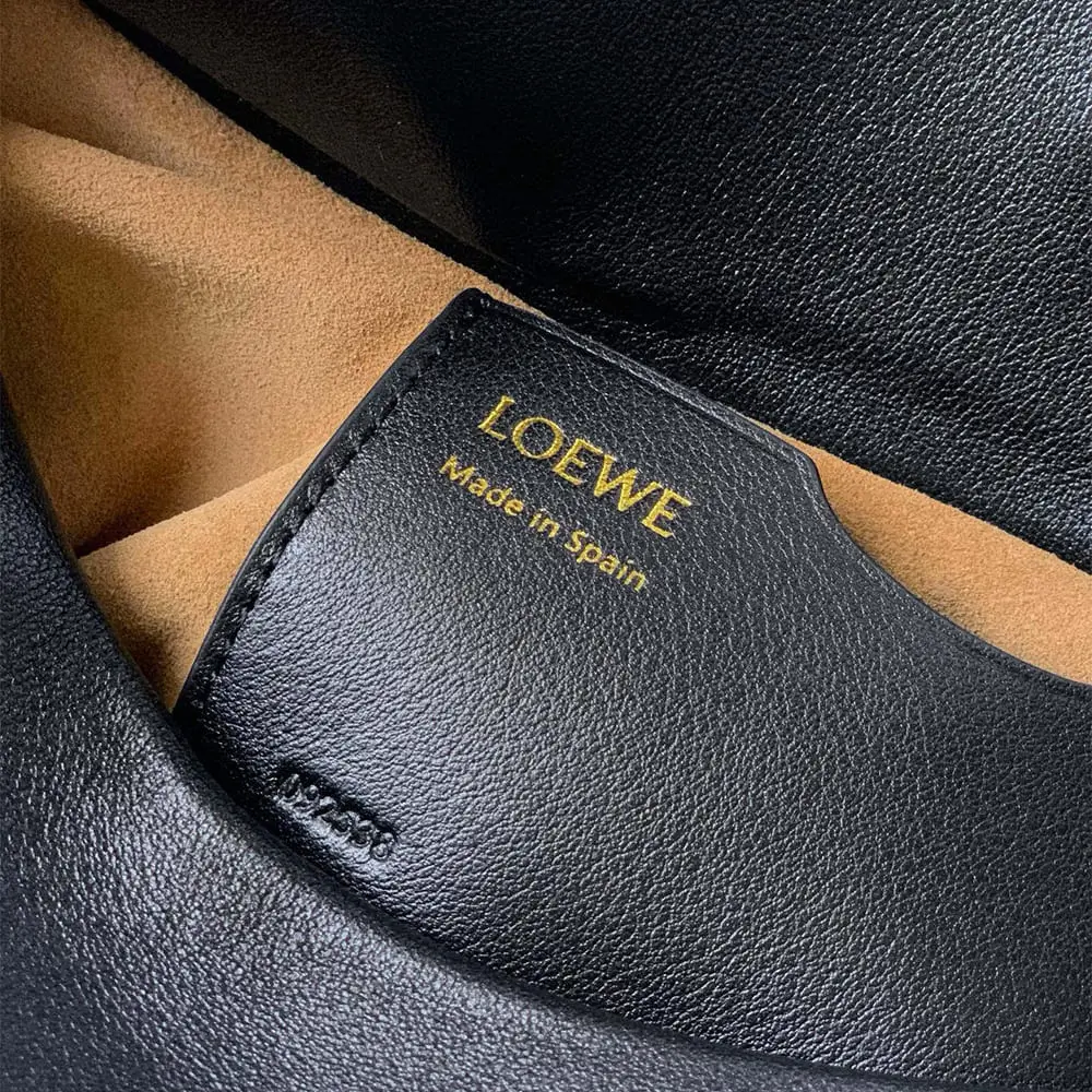 Loewe Medium Ola Bag in smooth calfskin—Close-up of the print details