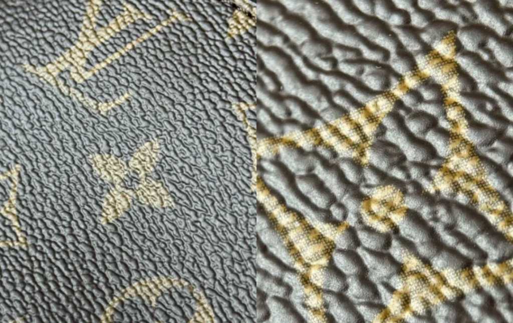 Monogram Canvas Texture Macro Comparison